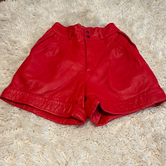 North Beach Leather Pants - Vintage North Beach Leather Leather Shorts